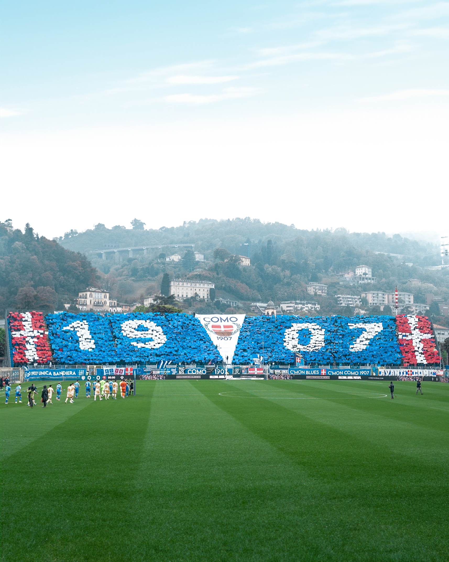 Screens at Sinigaglia Stadium for Modena-Como